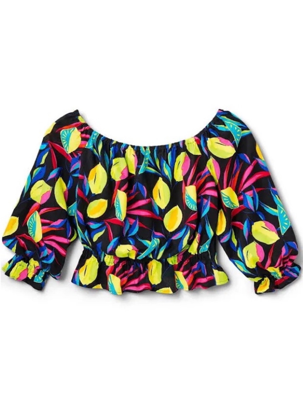 NWT Tabitha Brown x Target Off The Shoulder Lemon Print Summer Top- XS